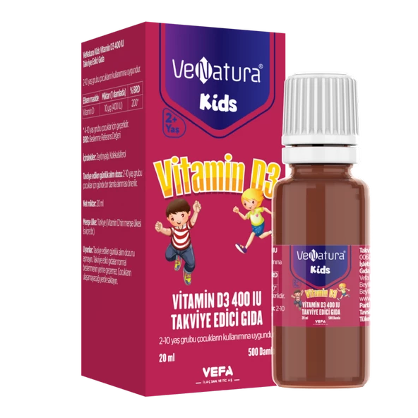 Venatura Kids Vitamin D3 400IU Damla 20ml ürün görseli 1
