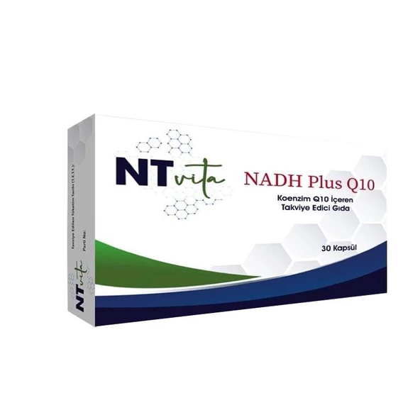 NTVita NADH Plus Q10 Koenzim Q10 içeren Takviye Edici Gıda 30 Kapsül ürün görseli 1