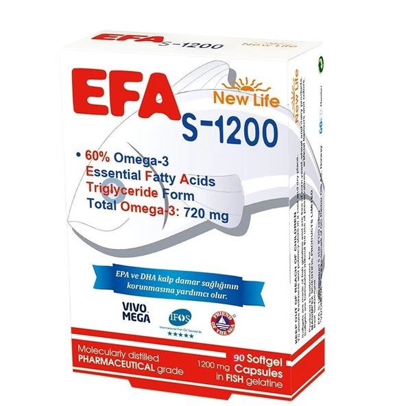 New Life Efa S-1200 Balık Yağı 90 Kapsül ürün görseli 1