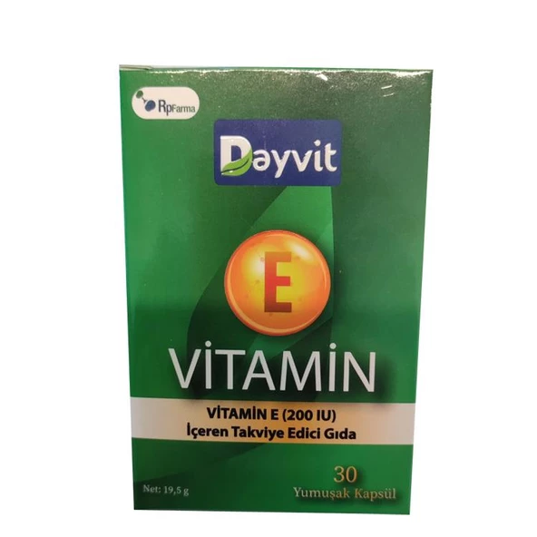 Dayvit Vitamin E 200 IU 30 Kapsül ürün görseli 1