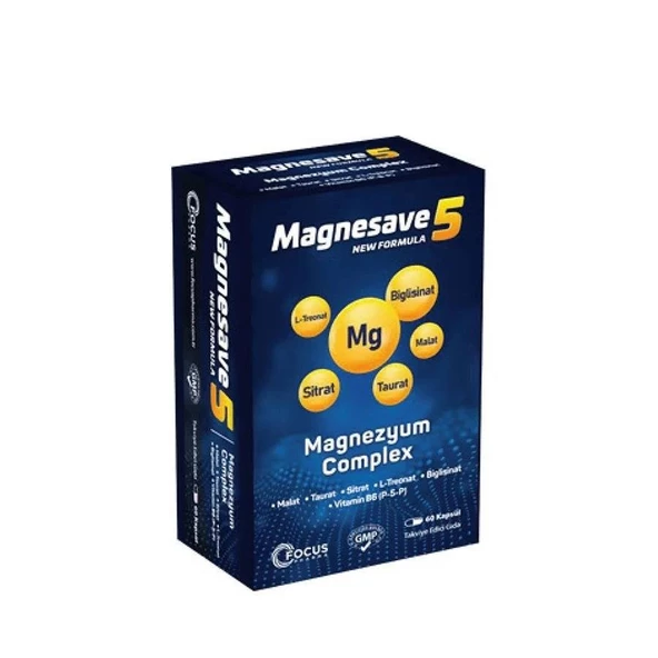Magnesave5 - Magnezyum Complex 60 Kapsül ürün görseli 1