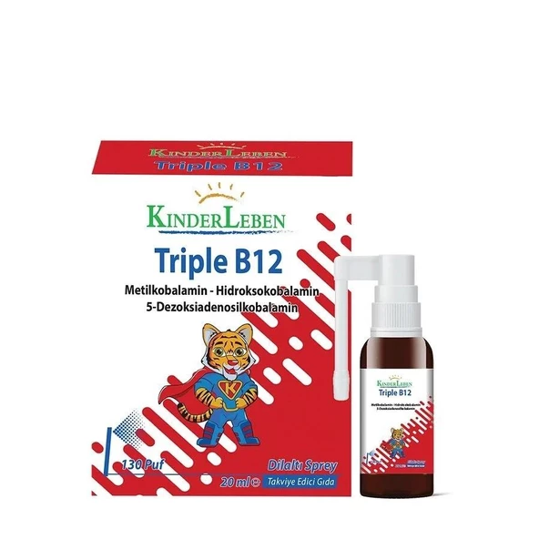 Kinderleben Triple B12 Vitamin B12 Sprey 20ml ürün görseli 1