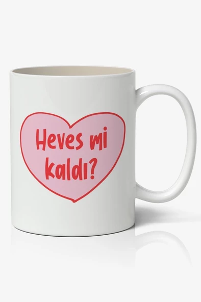 Hevesmi Kaldı Baskılı Kupa Bardak Baskılı Kahve Kupa Bardak ürün görseli 1
