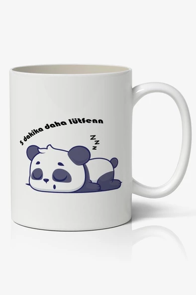 Uykucu Panda Baskılı Kupa Bardak Kahve Kupa Bardak ürün görseli 1