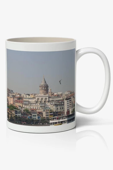 Galata Kulesi Baskılı Kupa Bardak Baskılı Kahve Kupa Bardak-3 ürün görseli 1