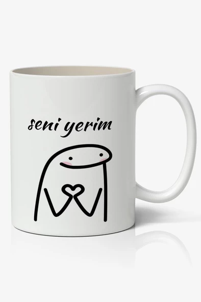 Seni Yerim Yazılı Baskılı Kupa Bardak - Baskılı Kahve Kupa Bardak ürün görseli 1