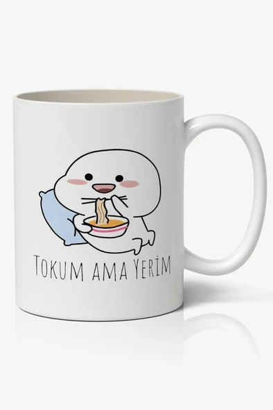 Tokum Ama Yerim Yazılı Baskılı Kupa Bardak - Baskılı Kahve Kupa Bardak ürün görseli 1