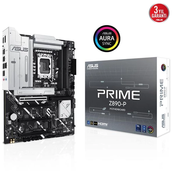 Asus Prıme Z890-P Z890 Ddr5 M2 Dp/Hdmı Type-C Pcıe 5.0 Anakart ürün görseli 1