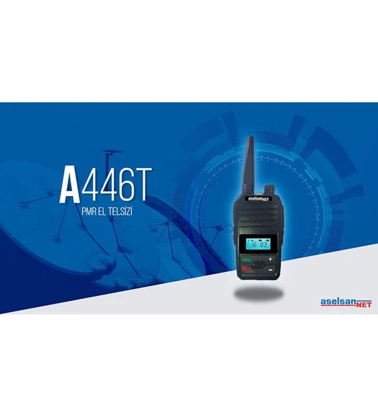 Aselsan A446T PMR446 Lisanssız El Telsizi Tekli Paket – 16 Kanal 12 Km Menzil ürün görseli 1