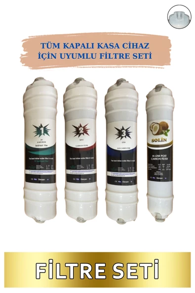 Kapalı Kasa 12 Inç Su Arıtma Cihazı Filtresi 4 Aşamalı 80 Gpd LG Membranlı Inline Filtre SETi ürün görseli 1