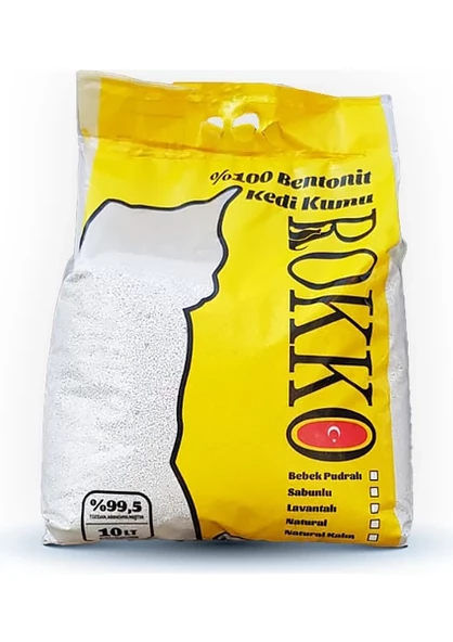 Rokko Bebek Pudralı Ultra Topaklaşan İnce Kedi Kumu 10 lt ürün görseli 1
