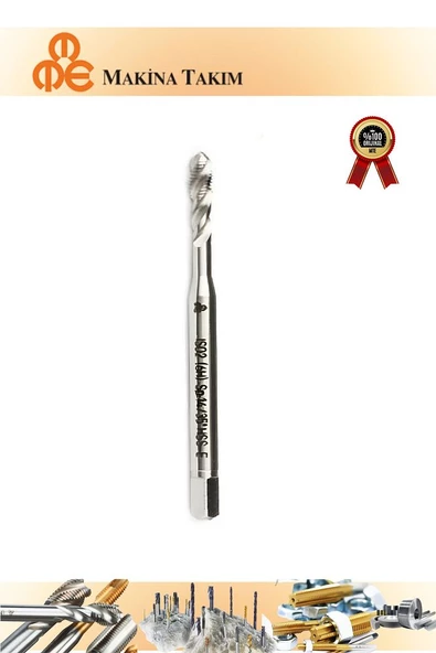 MTE M8x1,25 Normal Vidalı HELİS Kanallı Makina Kılavuzu HSS - E DIN 371/C ürün görseli 1