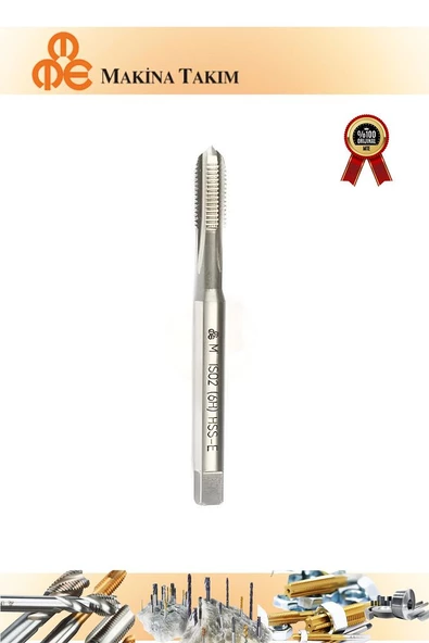 MTE M3x0,5 Normal Vidalı Düz Kanallı Makina Kılavuzu HSS - E DIN 371/C ürün görseli 1