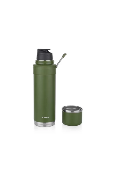 Schafer Iron Man Termos 650 Ml-Yeşil - Resim 3