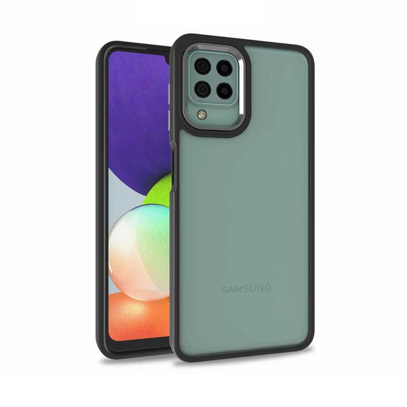 Samsung Galaxy A12 Kılıf Kamera Çıkıntılı Arkası Şeffaf Köşeleri Parlak Renkli Işlemeli Flora Kapak ürün görseli 1