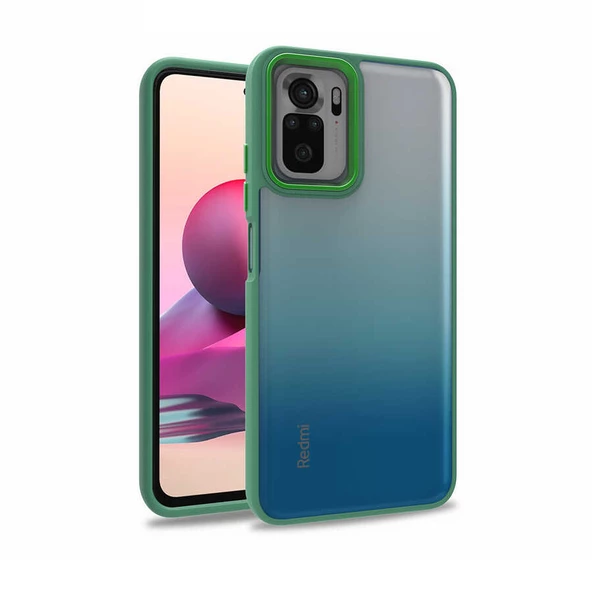 Xiaomi Redmi Note 10 Kılıf Kamera Çıkıntılı Arkası Şeffaf Köşeleri Parlak Renkli Işlemeli Flora Kapak ürün görseli 1