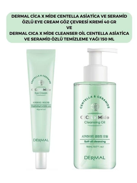 Dermal Cıca X Mide Centella Asiatica Özlü Göz Çevresi Kremi ve Temizleme Yağı ürün görseli 1