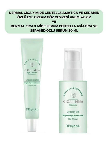 Dermal Cıca X Mide Centella Asiatica Özlü Göz Çevresi Kremi ve Serum ürün görseli 1