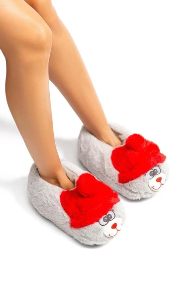 Twigy EE0534 TW GRİSO Kadın Hayvanlı Panduf Gri 36-41 ürün görseli 1