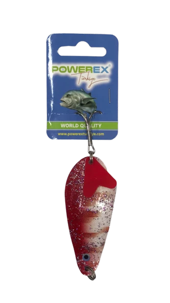 Powerex Turna Kaşığı Fx502 N8 Turna 30 gr. Metal Kaşık Sahte Yem Kırmızı Beyaz Simli Olta Kaşık ürün görseli 1
