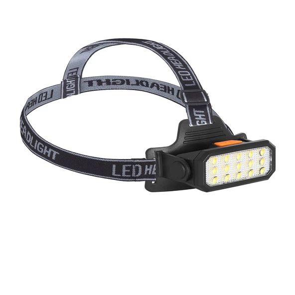 Watton Wt-652 15 Ledli Sarı / Beyaz Şarjlı Kafa Lambası ürün görseli 1