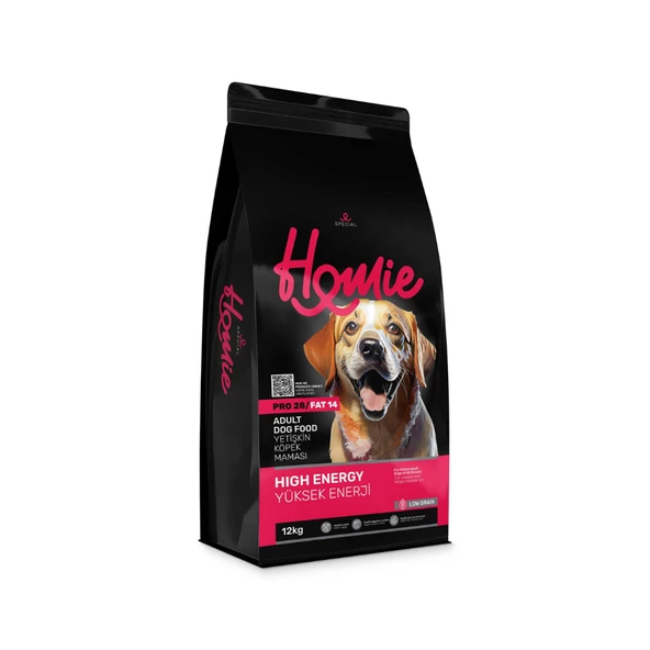 Homie Special Düşük Tahıllı Yüksek Enerjili Tavuklu Yetişkin Köpek Maması 12 Kg ürün görseli 1