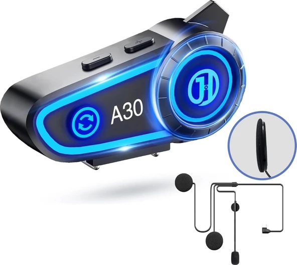 RGB Modlu Bluetooth Motosiklet Kulaklık 5.2 Bluetooth Interkom  Kask Kulaklik ürün görseli 1