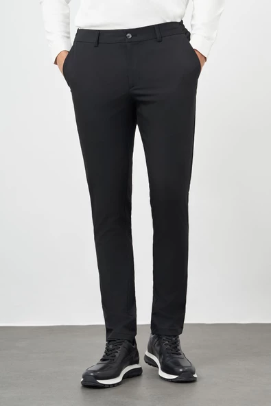 Siyah Esnek Yandan Cepli Casual Slim Fit Jogger Pantolon 1003245159 ürün görseli 1