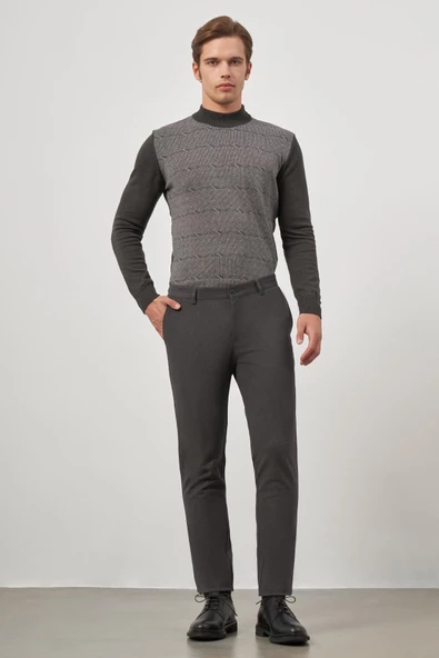 Füme Pamuklu Yandan Cepli Casual Slim Fit Chino Pantolon 1003245102 ürün görseli 1
