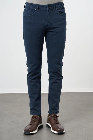 Lacivert Pamuklu 5 Cep Casual Slim Fit 5 Cep Pantolon 1003245318 ürün görseli 1