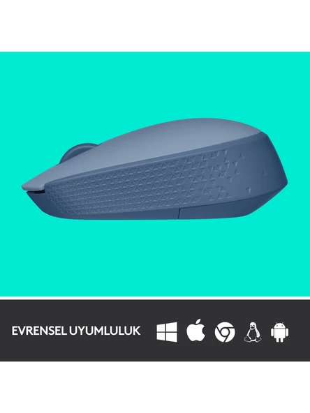 Logitech M171 910-006866 Mavi-Gri Optik Kablosuz Mouse - Resim 3