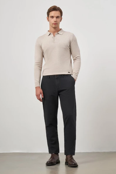 Füme Pamuklu Yandan Cepli Casual Comfort Fit Denim Chino Pantolon 1003245155 ürün görseli 1