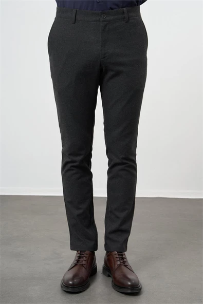 Siyah Esnek Yandan Cepli Casual Slim Fit Chino Pantolon 1003245108 ürün görseli 1