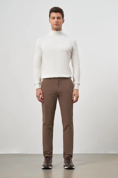 Vizon Pamuklu Yandan Cepli Casual Slim Fit Chino Pantolon 1003245102 ürün görseli 1