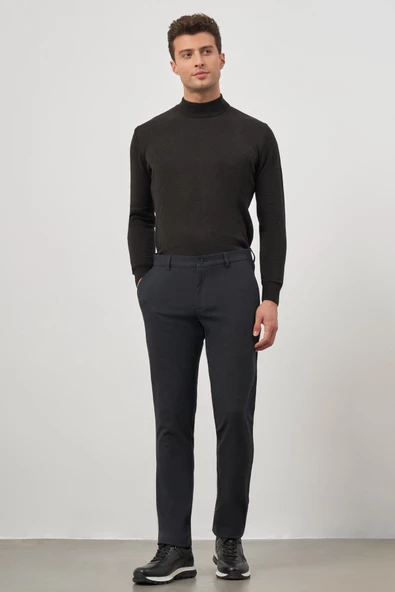 Lacivert Esnek Yandan Cepli Casual Slim Fit Chino Pantolon 1003245108 ürün görseli 1