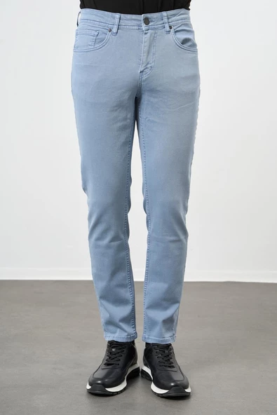 Turkuaz Pamuklu 5 Cep Casual Slim Fit 5 Cep Pantolon 1003245318 ürün görseli 1