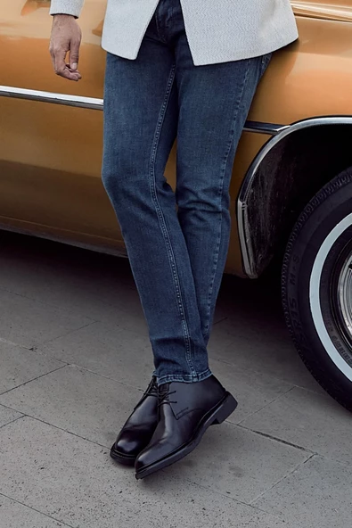 Haki Düz Gabardin Pamuklu 5 Cep Slim Fit Casual Denim Pantolon 1023245155 ürün görseli 1