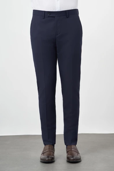 Lacivert Esnek Yandan Cepli Slim Fit Classic Pantolon 1003245313 ürün görseli 1