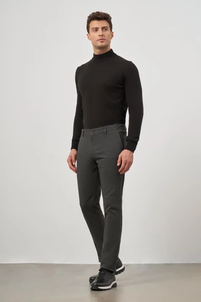 Füme Esnek Yandan Cepli Casual Slim Fit Chino Pantolon 1003245108 ürün görseli 1