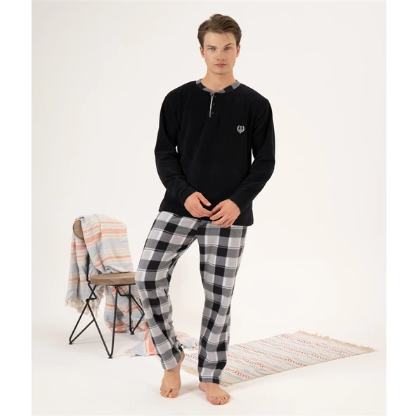 Estiva Ekose Kareli Erkek Polar Pijama Takım ürün görseli 1