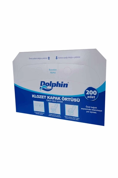 Dolphin Klozet Kapak Örtüsü Kağıdı - Beyaz - 200'li Paket ürün görseli 1