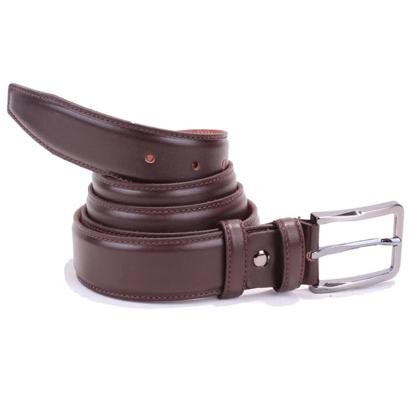 Dagoster DMK26-306DG Kahve 3,5 cm Hakiki Deri Erkek Kemer ürün görseli 1
