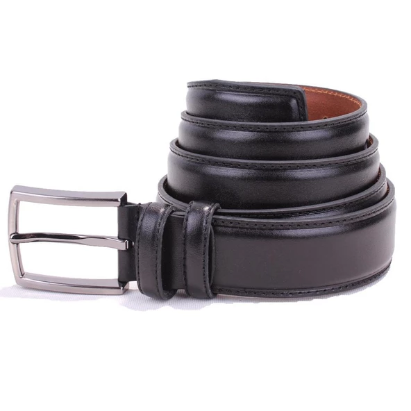 Dagoster DMK26-306DG Siyah 3,5 cm Hakiki Deri Erkek Kemer ürün görseli 1
