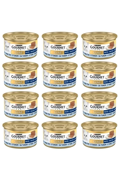 Purina Gourmet Gold Kıyılmış Ton Balıklı Konserve Yetişkin Kedi Maması 12 x 85 G ürün görseli 1