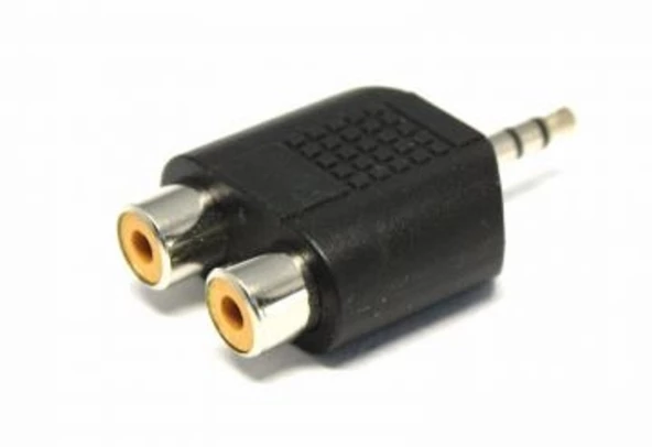 3.5 MM. Jack To 2 Dişi Rca Çevirici Qtop Q-728 ürün görseli 1