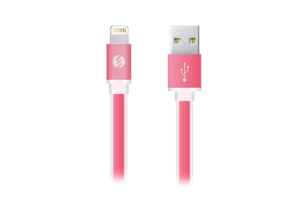 Data Ve Şarj Kablo İphone Ligthning 2A 1M S-Link Swapp SW-C603 Pembe ürün görseli 1