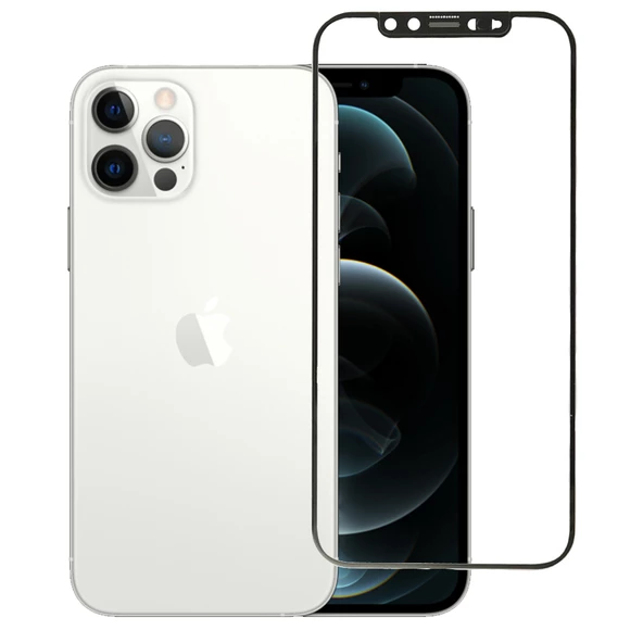 iPhone 12 / 12 Pro Kamera Kapatmalı 5D Cam Ekran Koruyucu ürün görseli 1