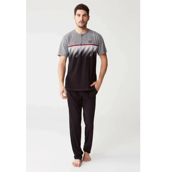 Mod Collection 3253 Pamuklu Kısa Kol Erkek Pijama Takım MN3253EP ürün görseli 1