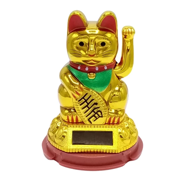 Maneki Neko El Sallayan Şans Kedisi Solar Güneş Enerjili No.1 Alk2931 ürün görseli 1