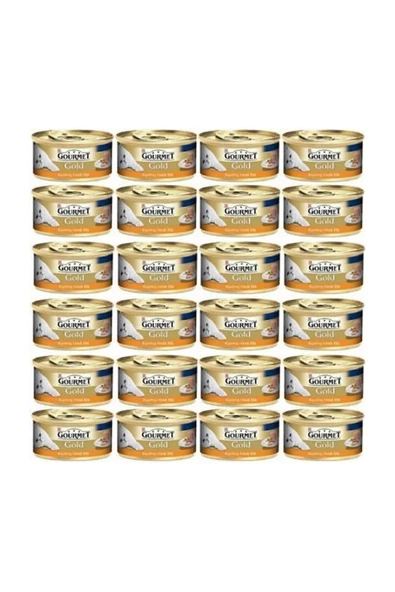 Purina Gourmet Gold Kıyılmış Hindi Etli Konserve Yetişkin Kedi Maması 24 x 85 G ürün görseli 1